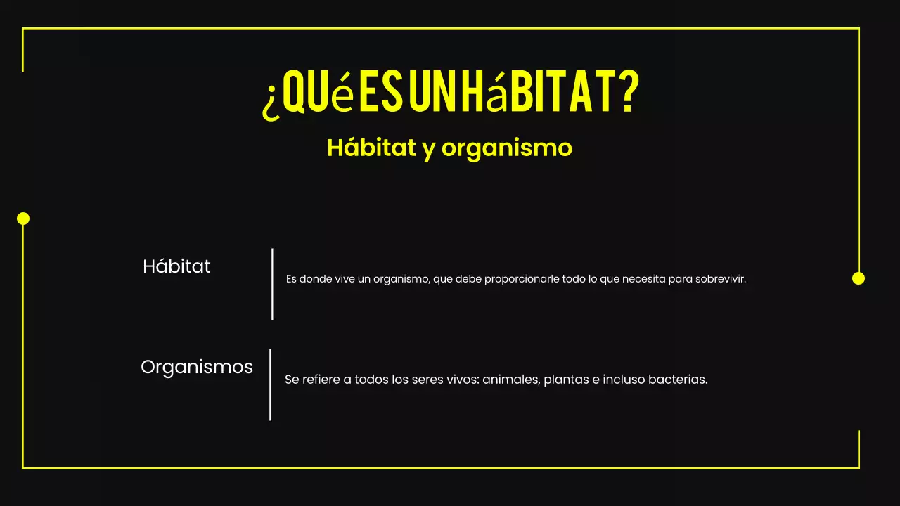 Negro y amarillo Hábitat animal moderno Material de lectura