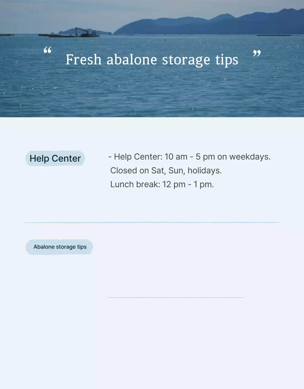 Tăng cường thông tin, phòng ngừa đối với sản phẩm bào ngư xanh và hải sản truyền thống