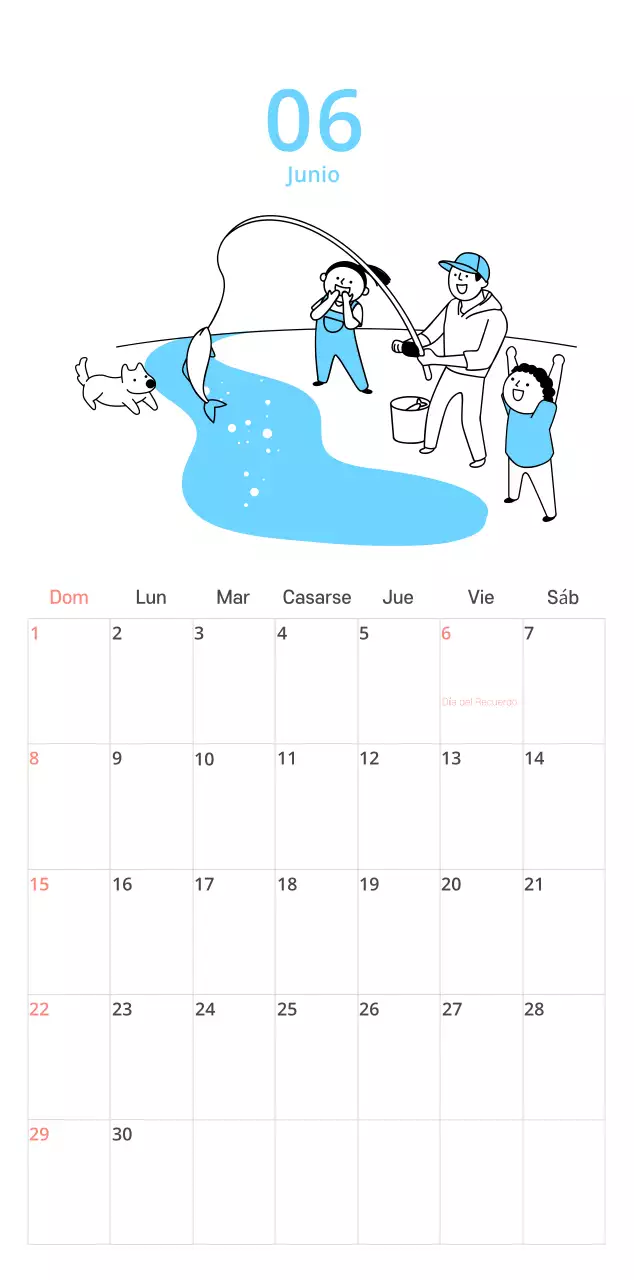 Un calendario ilustrado a todo color
