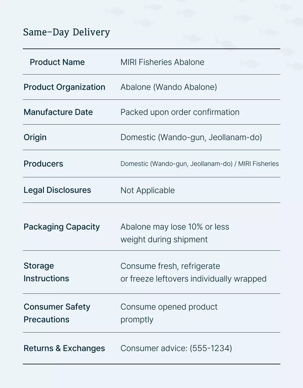Tăng cường thông tin, phòng ngừa đối với sản phẩm bào ngư xanh và hải sản truyền thống