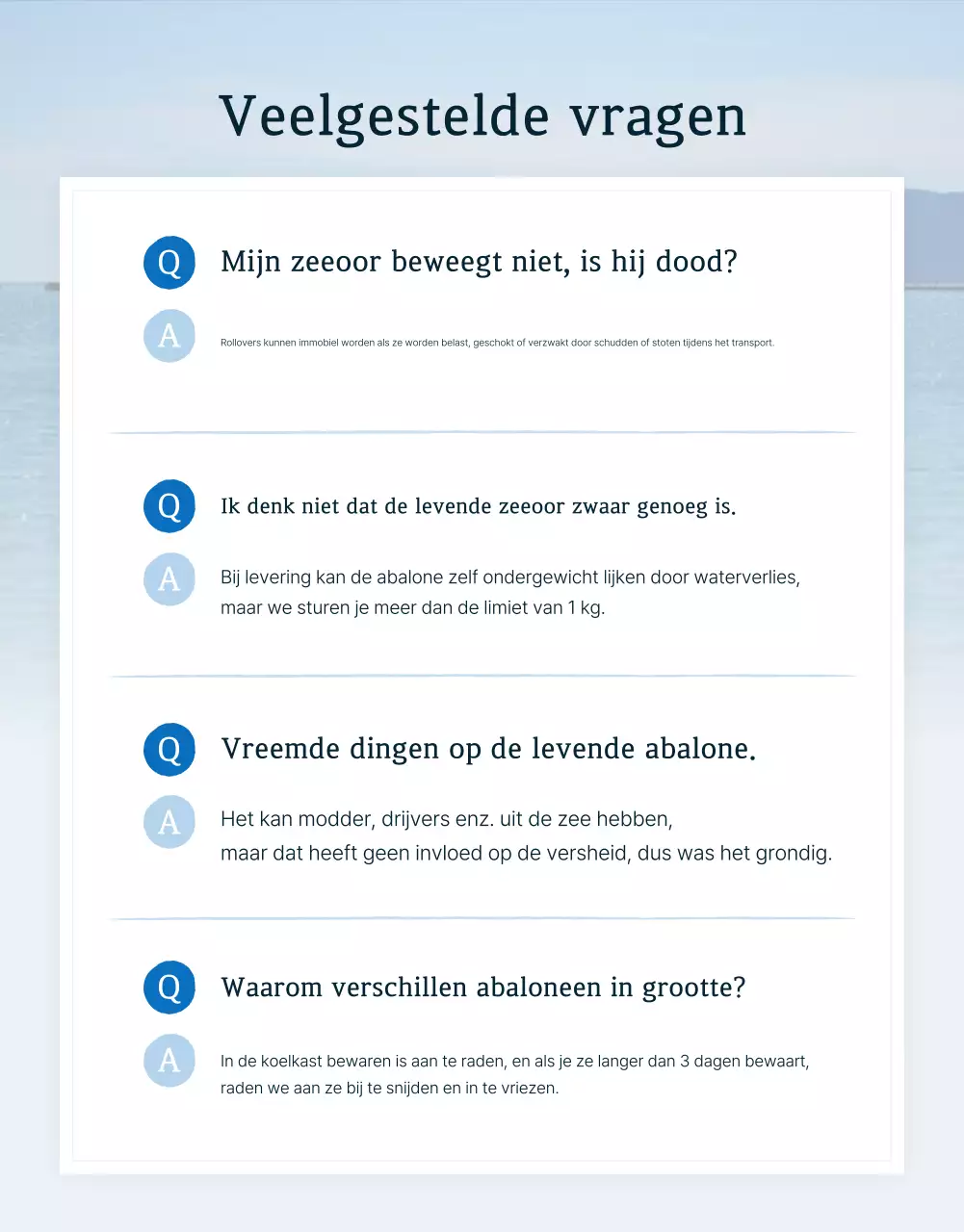 De traditionele blauwe en marineblauwe zeeoor abalone promoten en waar je op moet letten