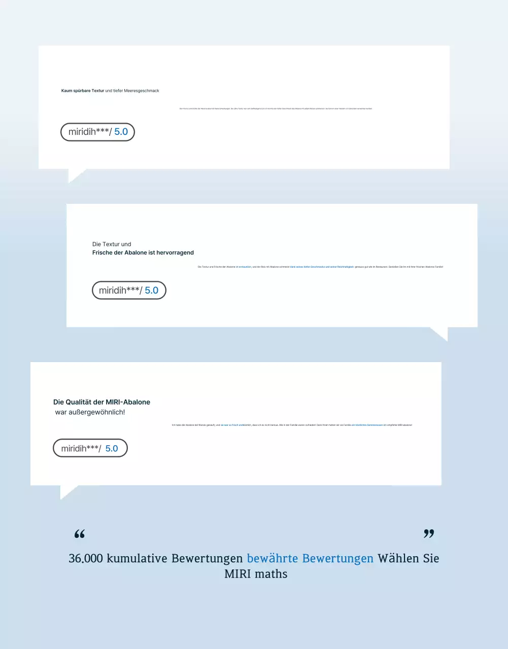 Traditionelle blaue und marineblaue Meeresfrüchte Abalone Überprüfung und Veranstaltung Förderung