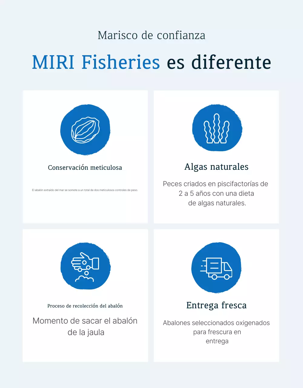 Promover la venta de los tradicionales puestos de control de abalón marino azul y azul marino