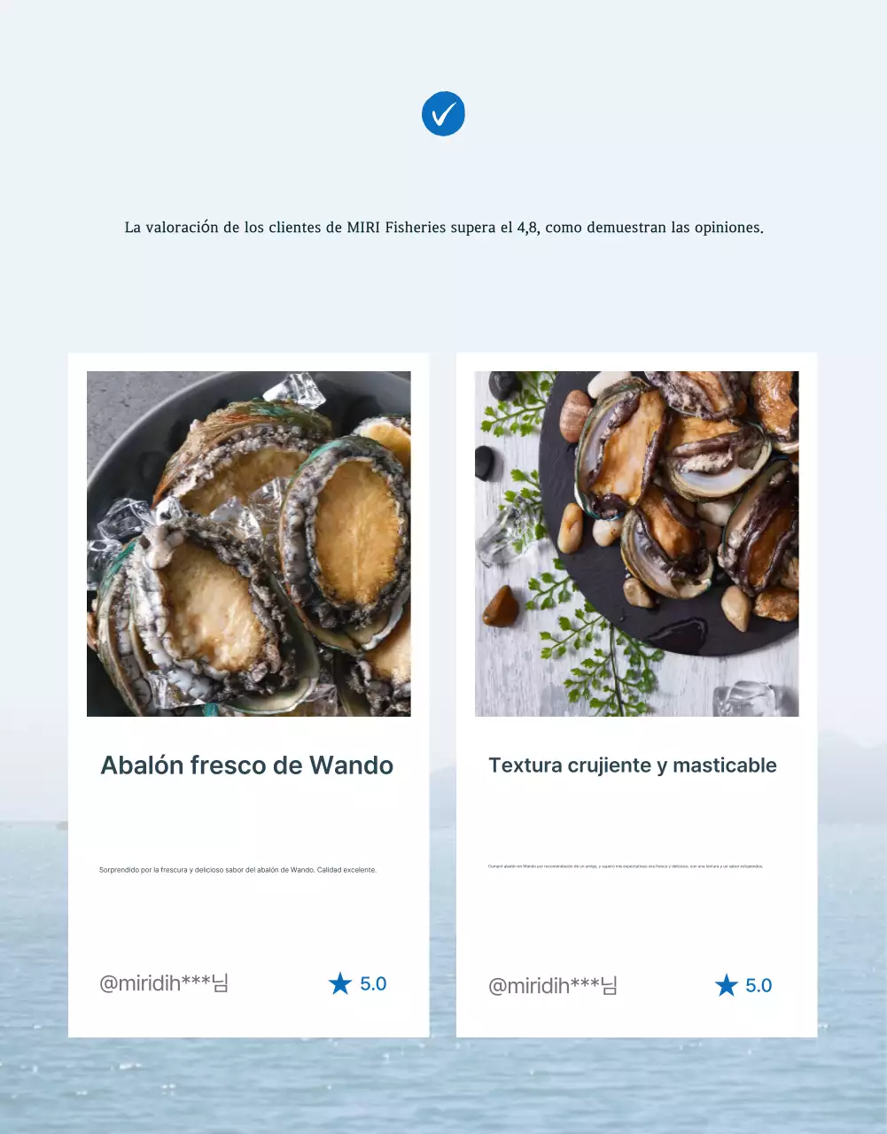 Reseña y promoción del tradicional abalón marino azul y azul marino