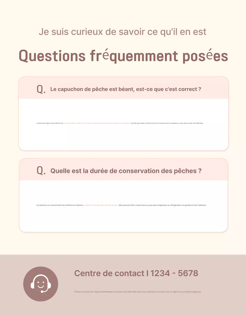 Promouvoir la pêche fraîche jaune et rose avec des informations et des précautions