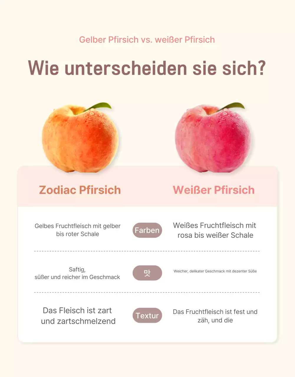 Förderung des Verkaufs eines frischen Pfirsich-Checkpoints in Gelb und Rosa