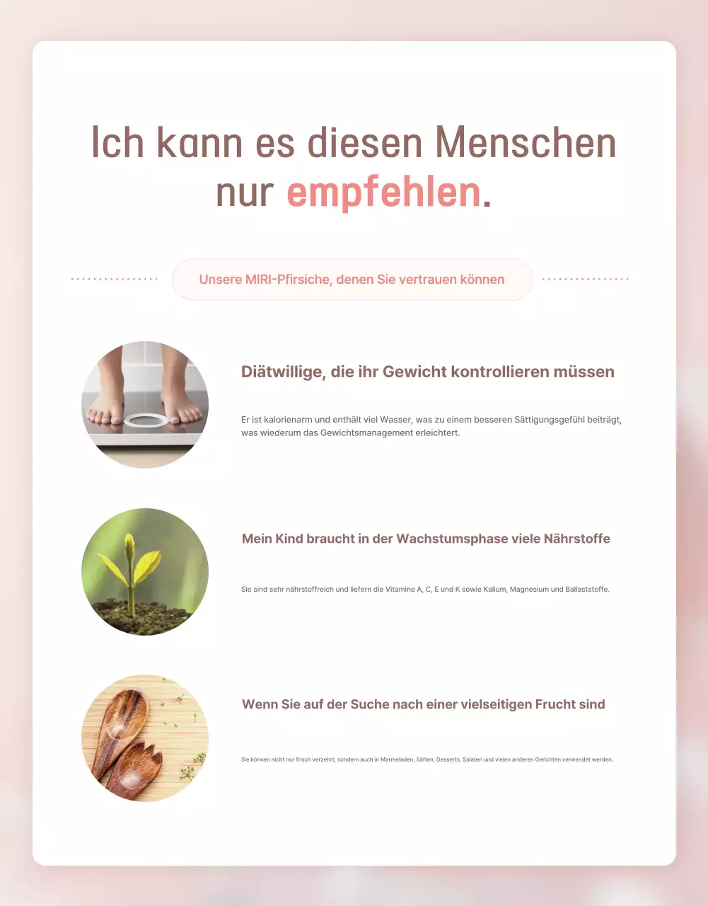 Förderung des Verkaufs eines frischen Pfirsich-Checkpoints in Gelb und Rosa