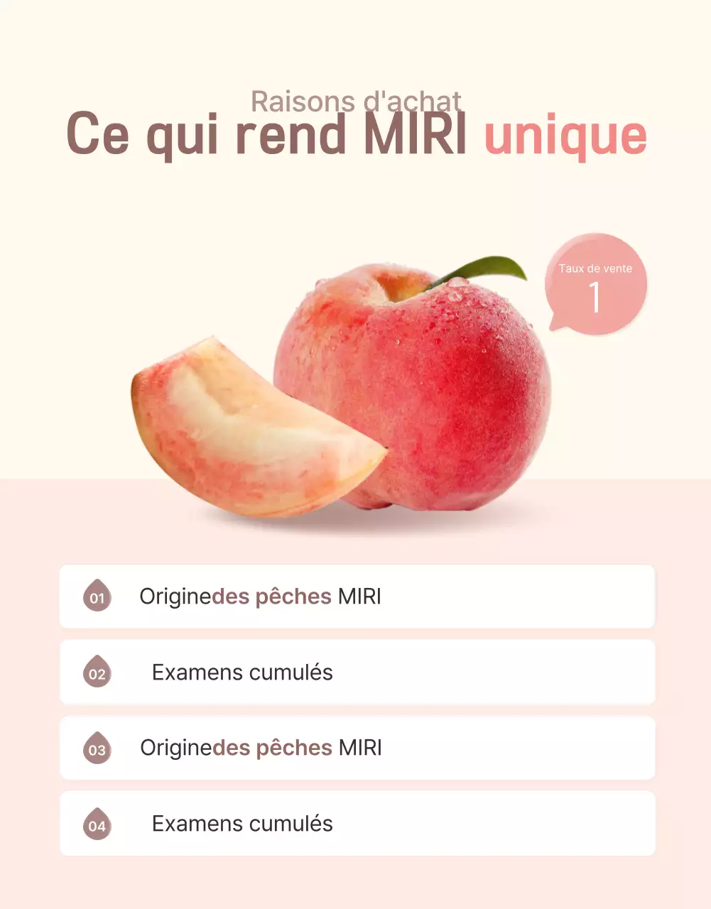 Une intro de pêche propre et rafraîchissante en jaune et rose pour promouvoir les ventes