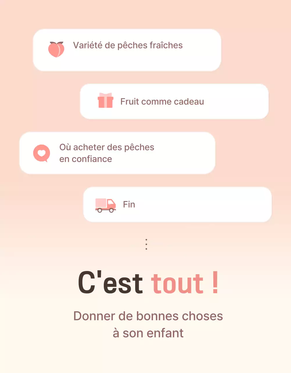 Une intro de pêche propre et rafraîchissante en jaune et rose pour promouvoir les ventes