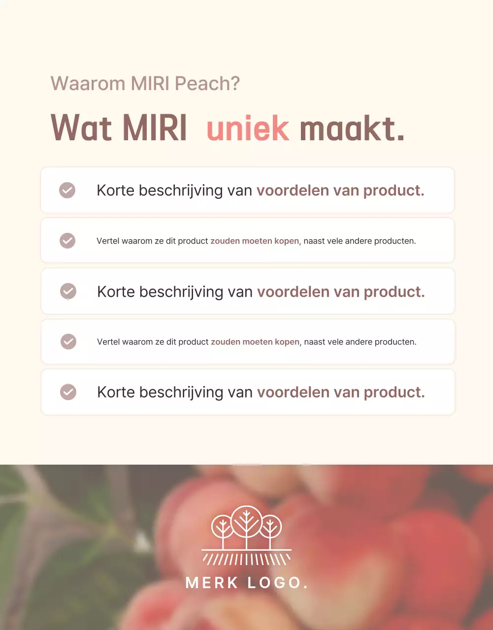 Een schone, verfrissende perzikintro in geel en roze om de verkoop te bevorderen