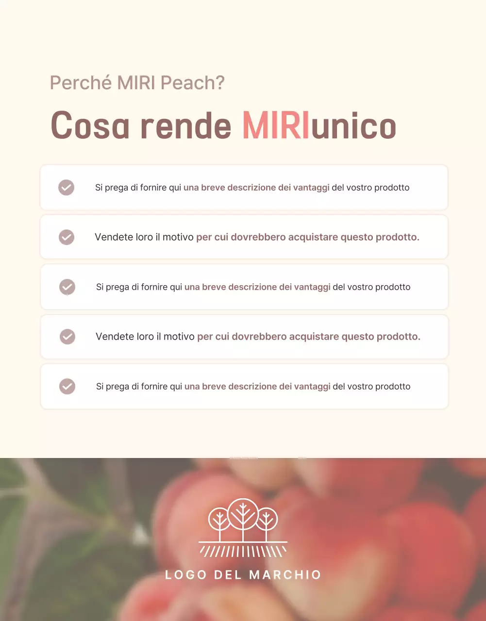 Un'introduzione pulita e rinfrescante alla pesca, in giallo e rosa, per promuovere le vendite.