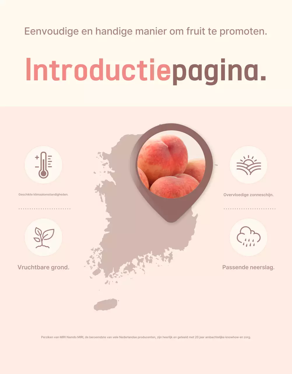 Een schone, verfrissende perzikintro in geel en roze om de verkoop te bevorderen