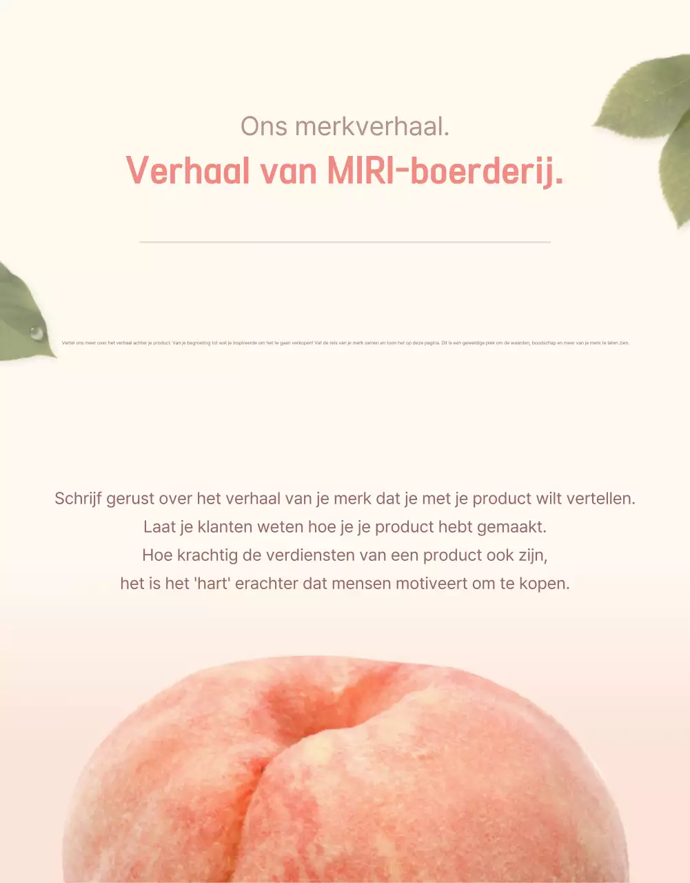 Een schone, verfrissende perzikintro in geel en roze om de verkoop te bevorderen