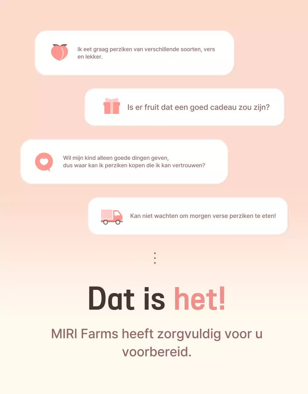 Een schone, verfrissende perzikintro in geel en roze om de verkoop te bevorderen