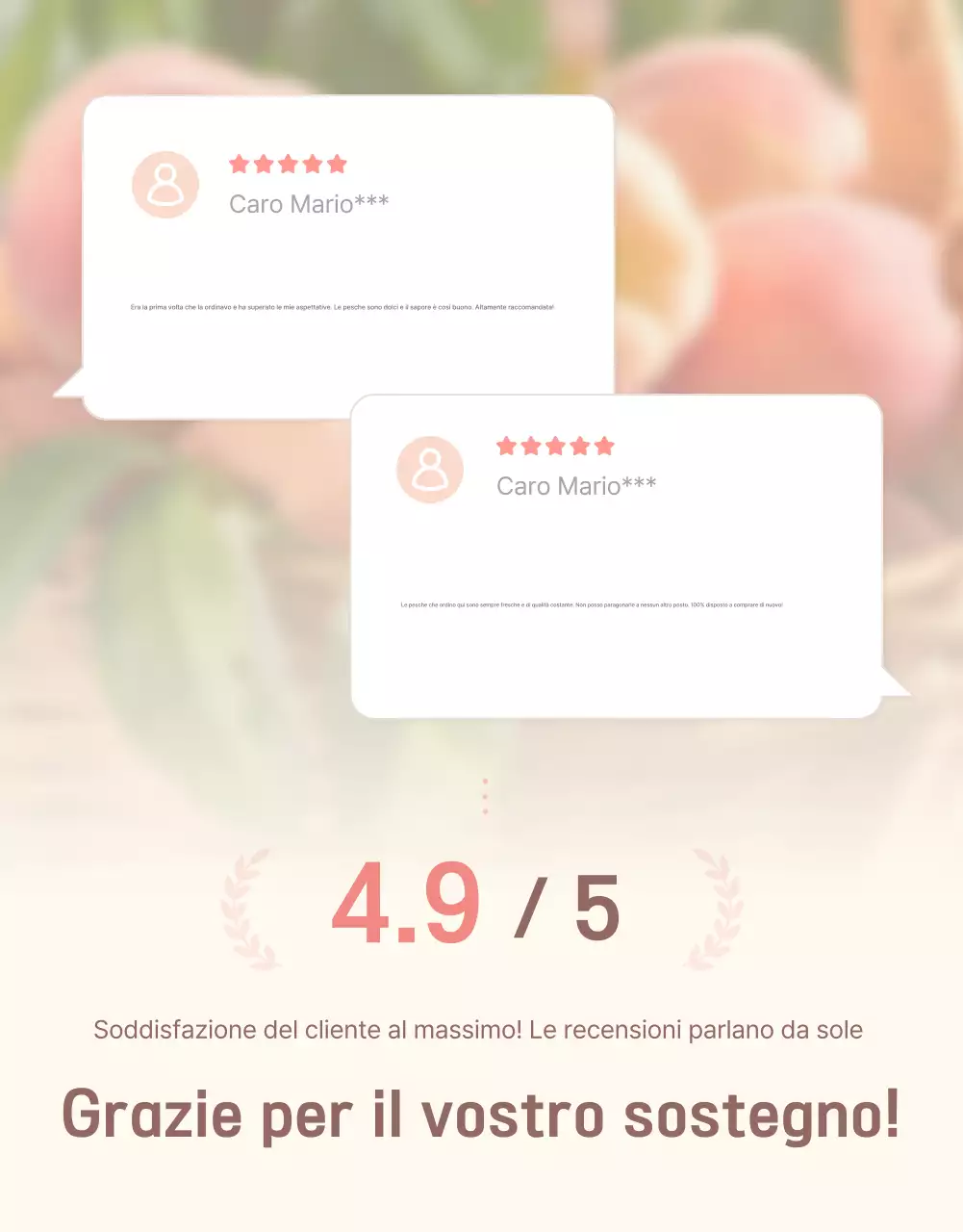 Un'introduzione pulita e rinfrescante alla pesca, in giallo e rosa, per promuovere le vendite.