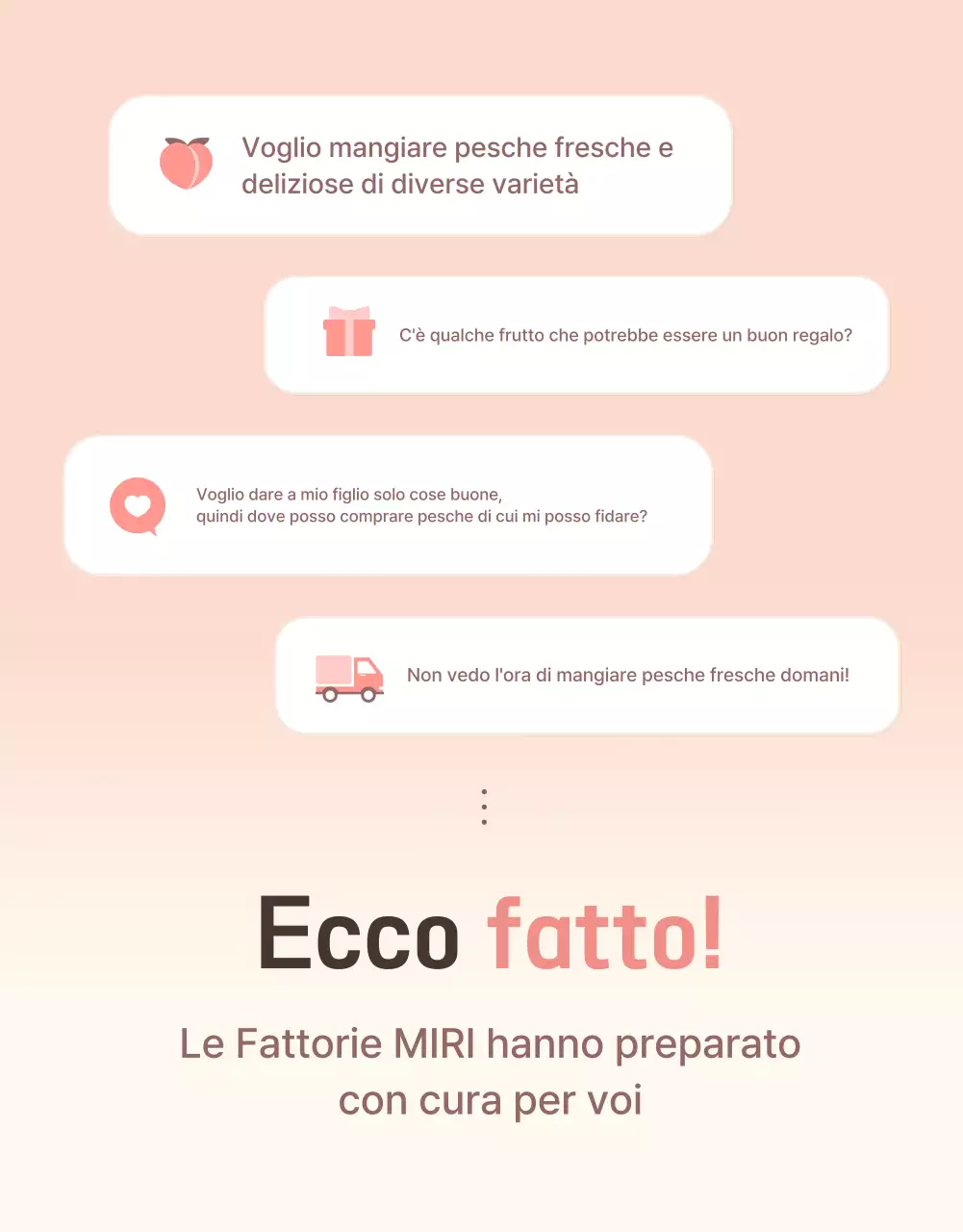 Un'introduzione pulita e rinfrescante alla pesca, in giallo e rosa, per promuovere le vendite.