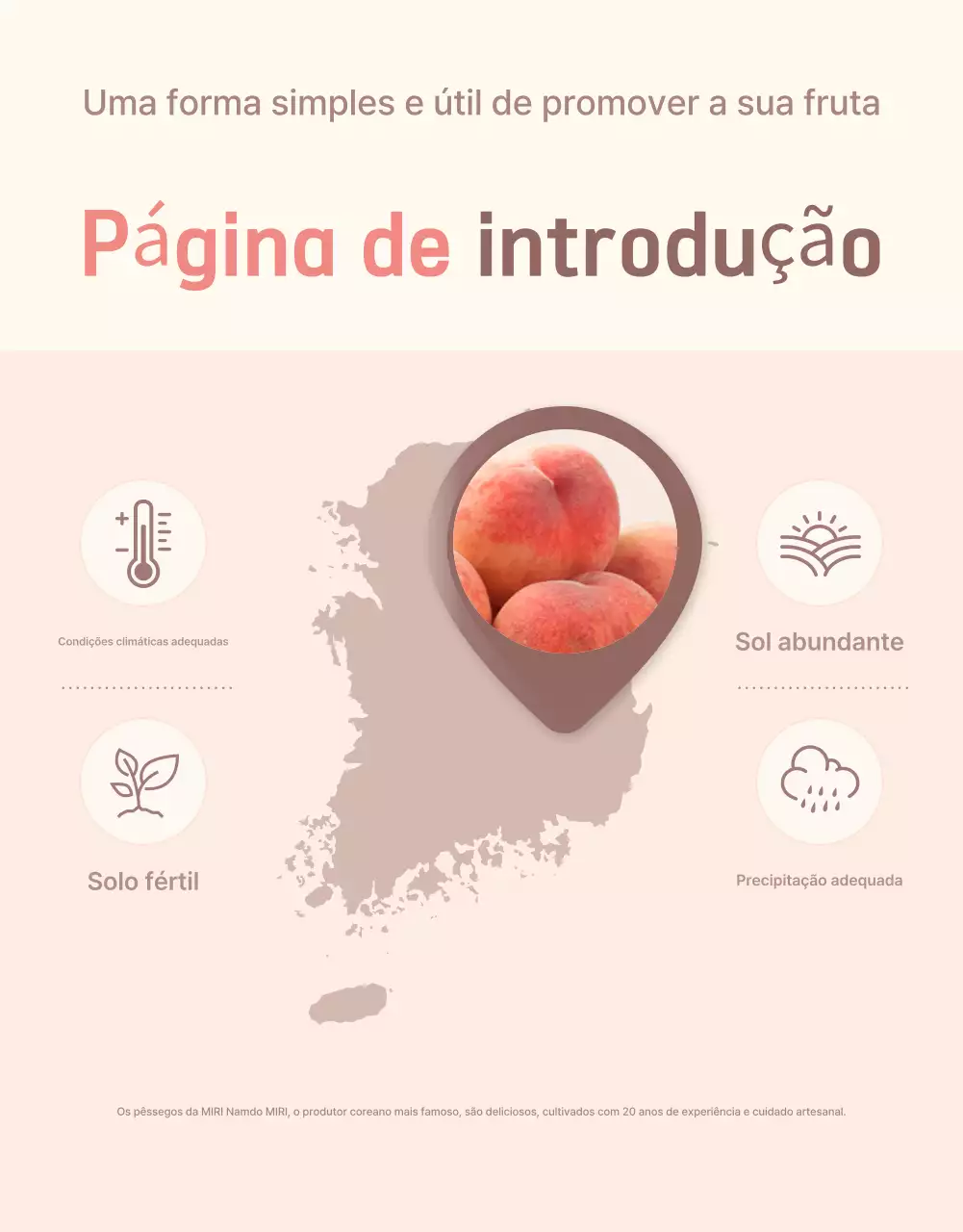 Um pêssego limpo e refrescante introduzido em amarelo e rosa para promover as vendas
