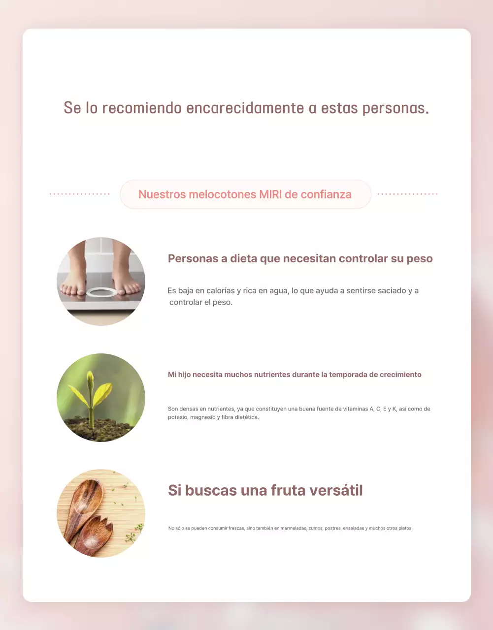 Promover la venta de un punto de control de melocotón fresco en amarillo y rosa