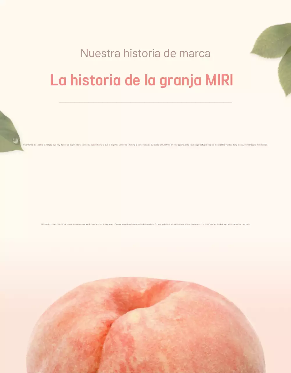 Una introducción de melocotón limpia y refrescante en amarillo y rosa para promover las ventas