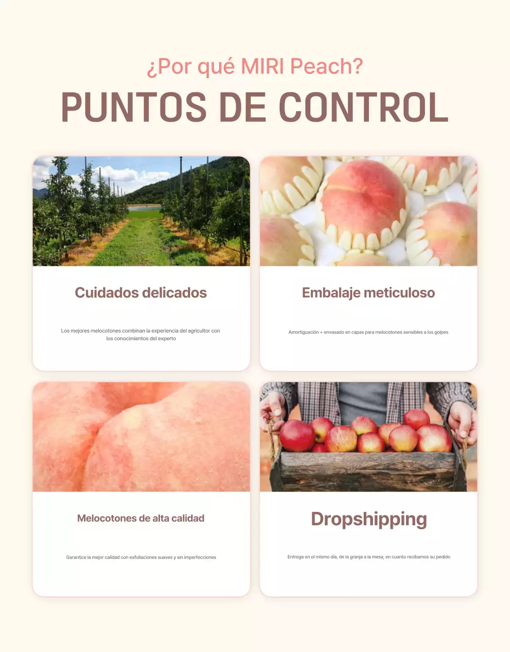Promover la venta de un punto de control de melocotón fresco en amarillo y rosa