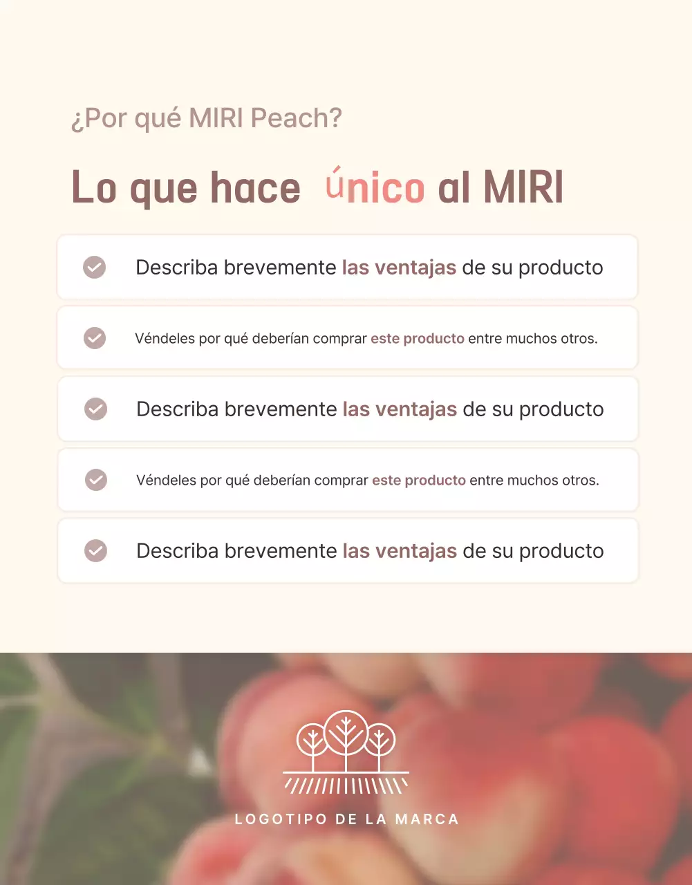 Una introducción de melocotón limpia y refrescante en amarillo y rosa para promover las ventas
