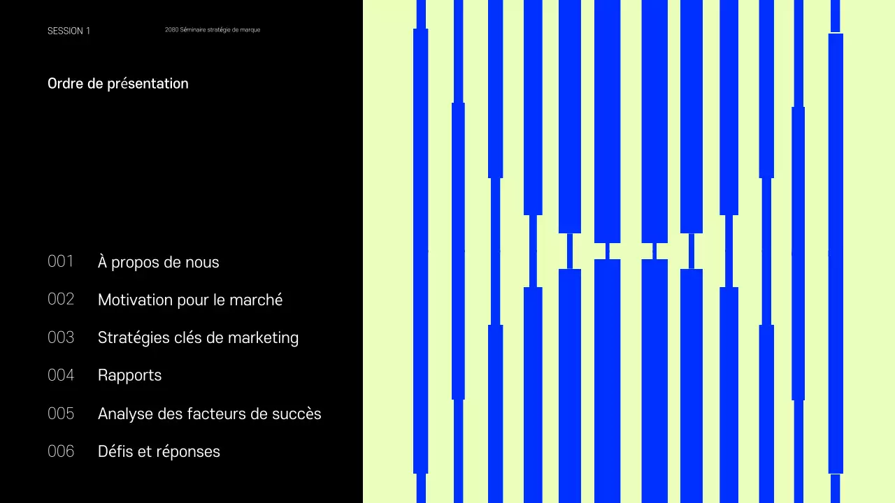 Présentation d'exemples de petites marques qui s'inspirent du bleu et de la chartreuse