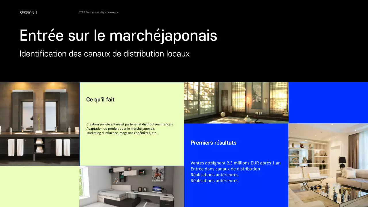 Présentation d'exemples de petites marques qui s'inspirent du bleu et de la chartreuse