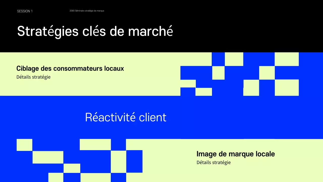 Présentation d'exemples de petites marques qui s'inspirent du bleu et de la chartreuse