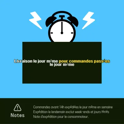 Avis de livraison le jour même minimaliste en bleu clair