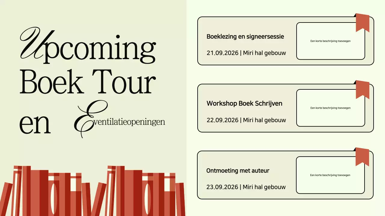 Zwart en Beige Minimalistisch Boek Lanceerfeest Advertentie