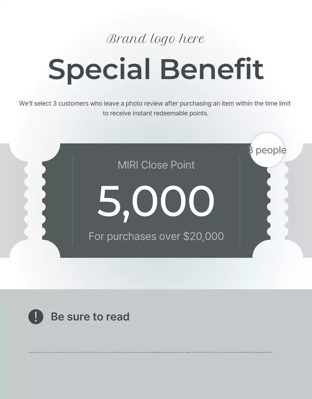 Mempromosikan acara ulasan mode minimalis dengan warna biru muda dan abu-abu