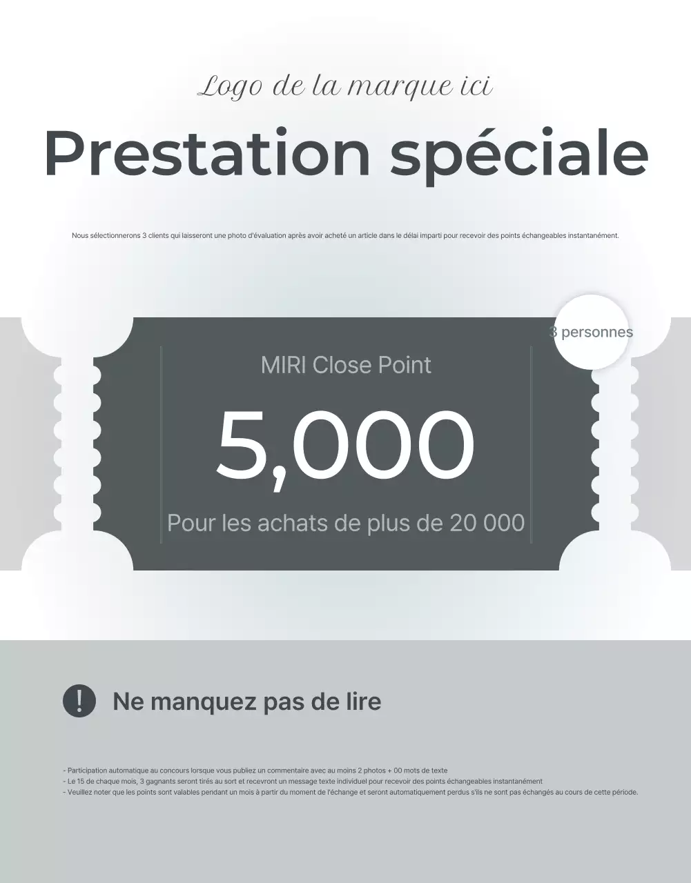 Promouvoir un événement de revue de mode minimaliste en bleu clair et gris