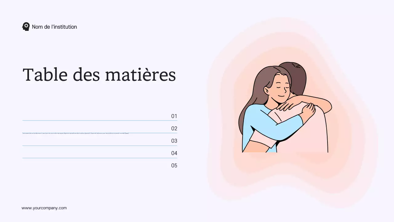 Matériel d'étude moderne bleu et blanc Santé mentale et thérapie