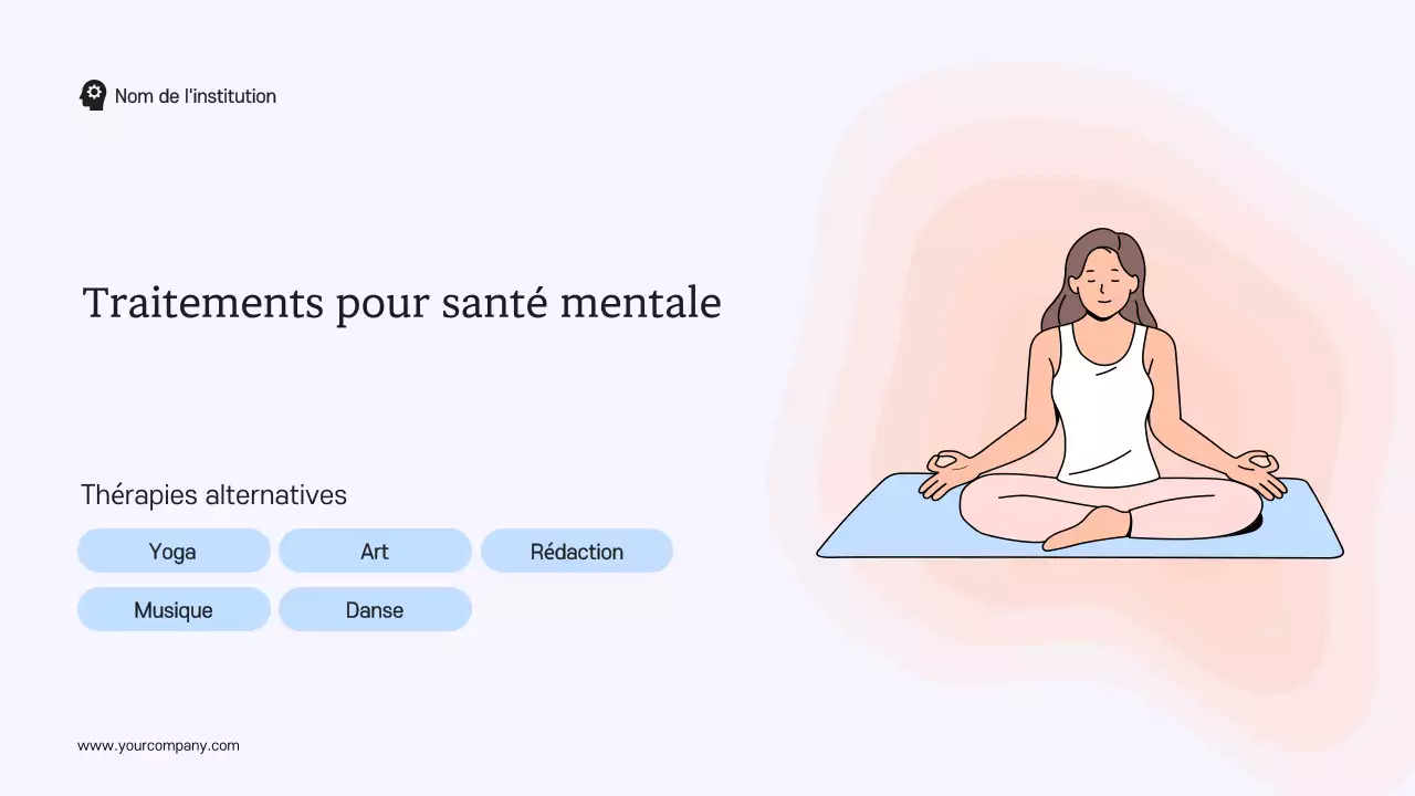 Matériel d'étude moderne bleu et blanc Santé mentale et thérapie