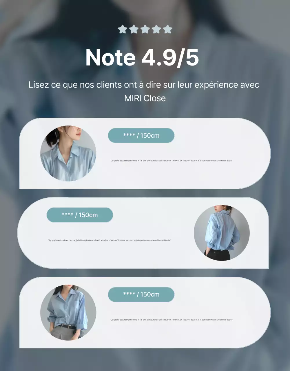 Promouvoir un événement de revue de mode minimaliste en bleu clair et gris
