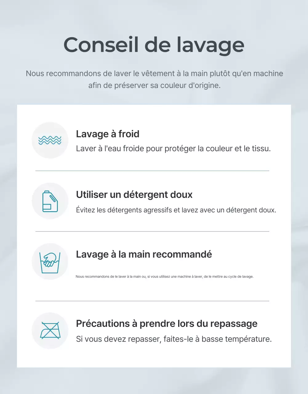 Promouvoir la mode minimaliste bleu clair et gris conseils et précautions