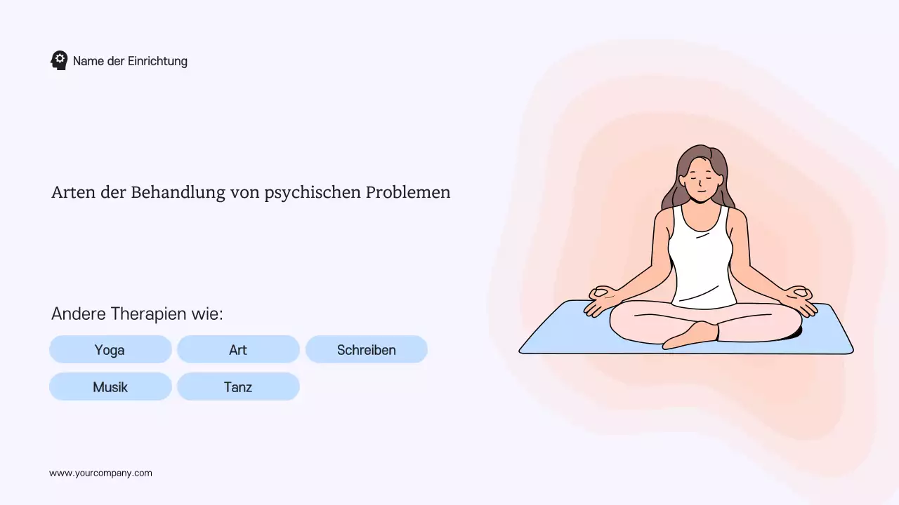 Blaue und weiße moderne Studienmaterialien Psychische Gesundheit und Therapie