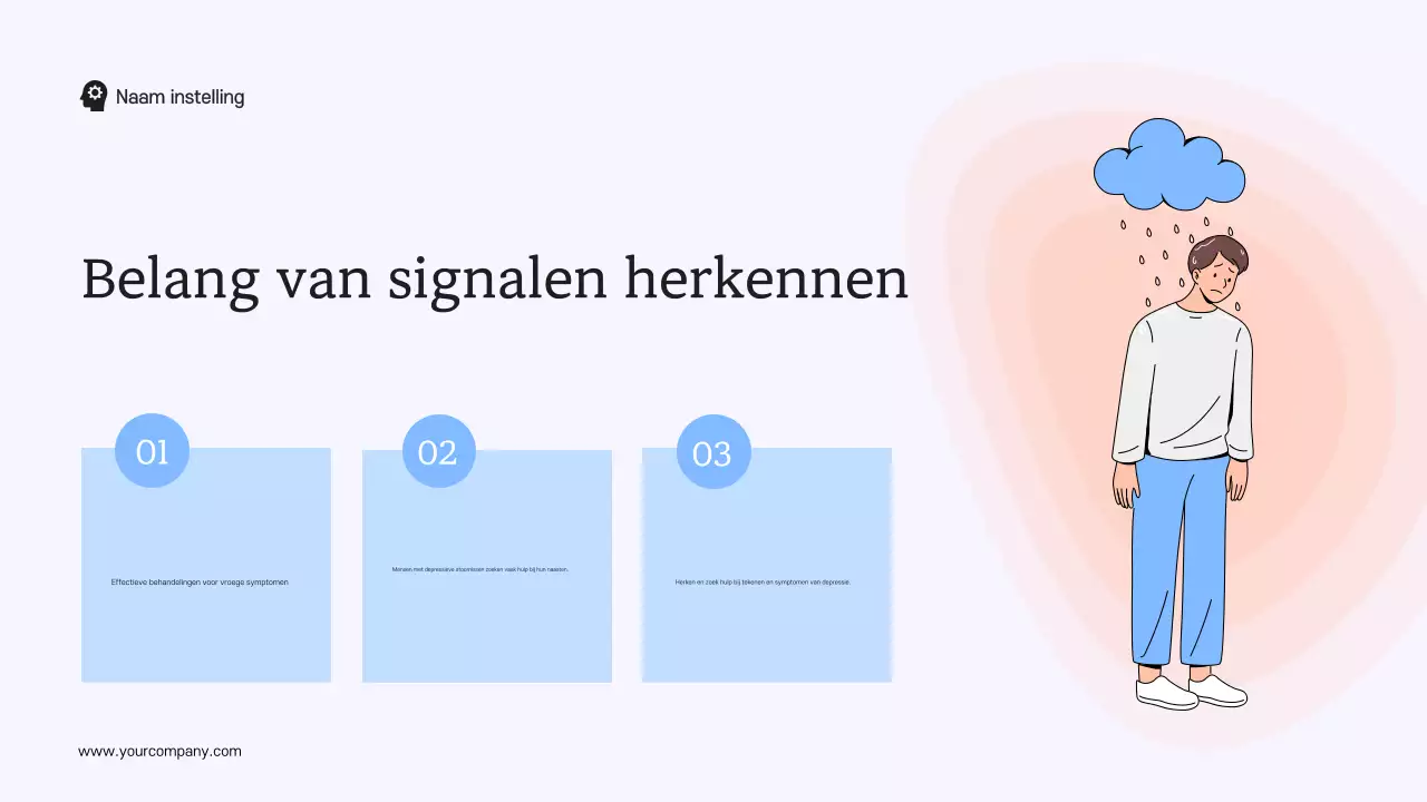 Blauw Wit Modern Studiemateriaal Geestelijke Gezondheid en Therapie