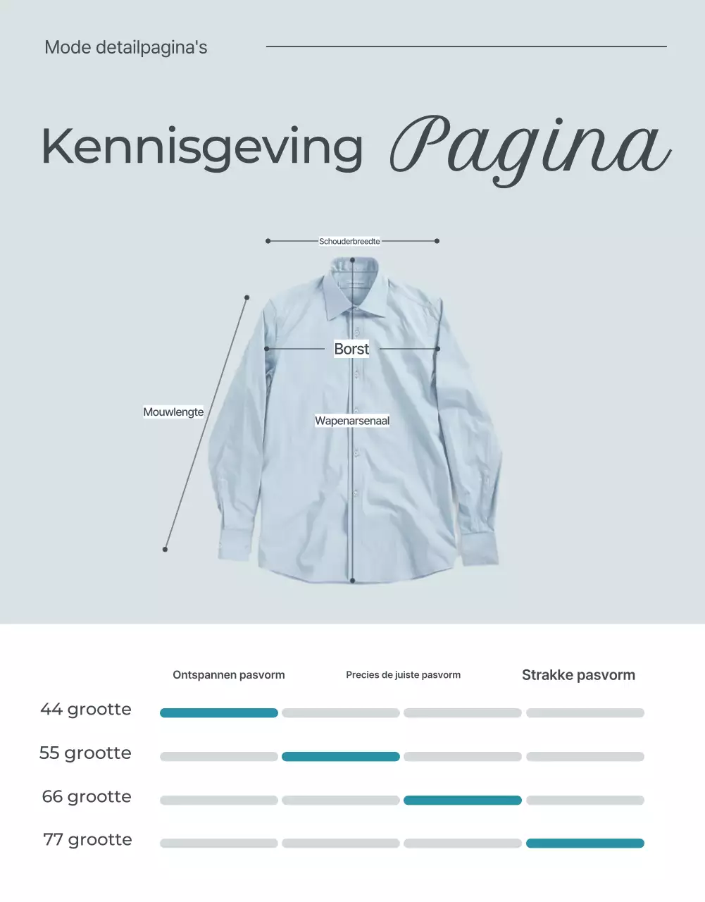 Bevorder lichtblauwe en grijze minimalistische modebegeleiding en voorzorgsmaatregelen