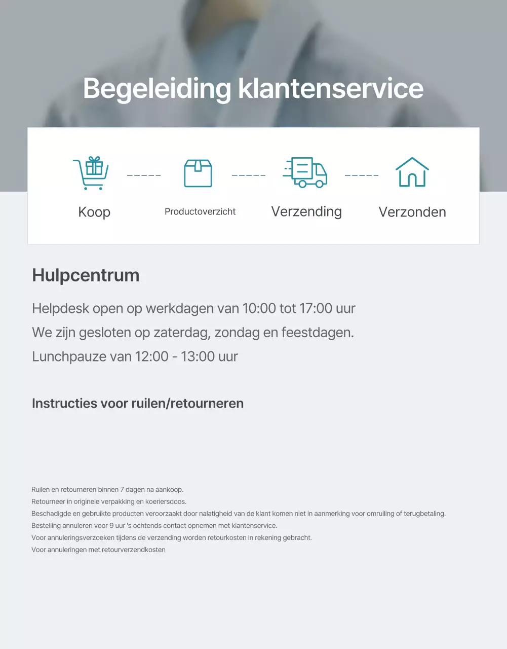 Bevorder lichtblauwe en grijze minimalistische modebegeleiding en voorzorgsmaatregelen