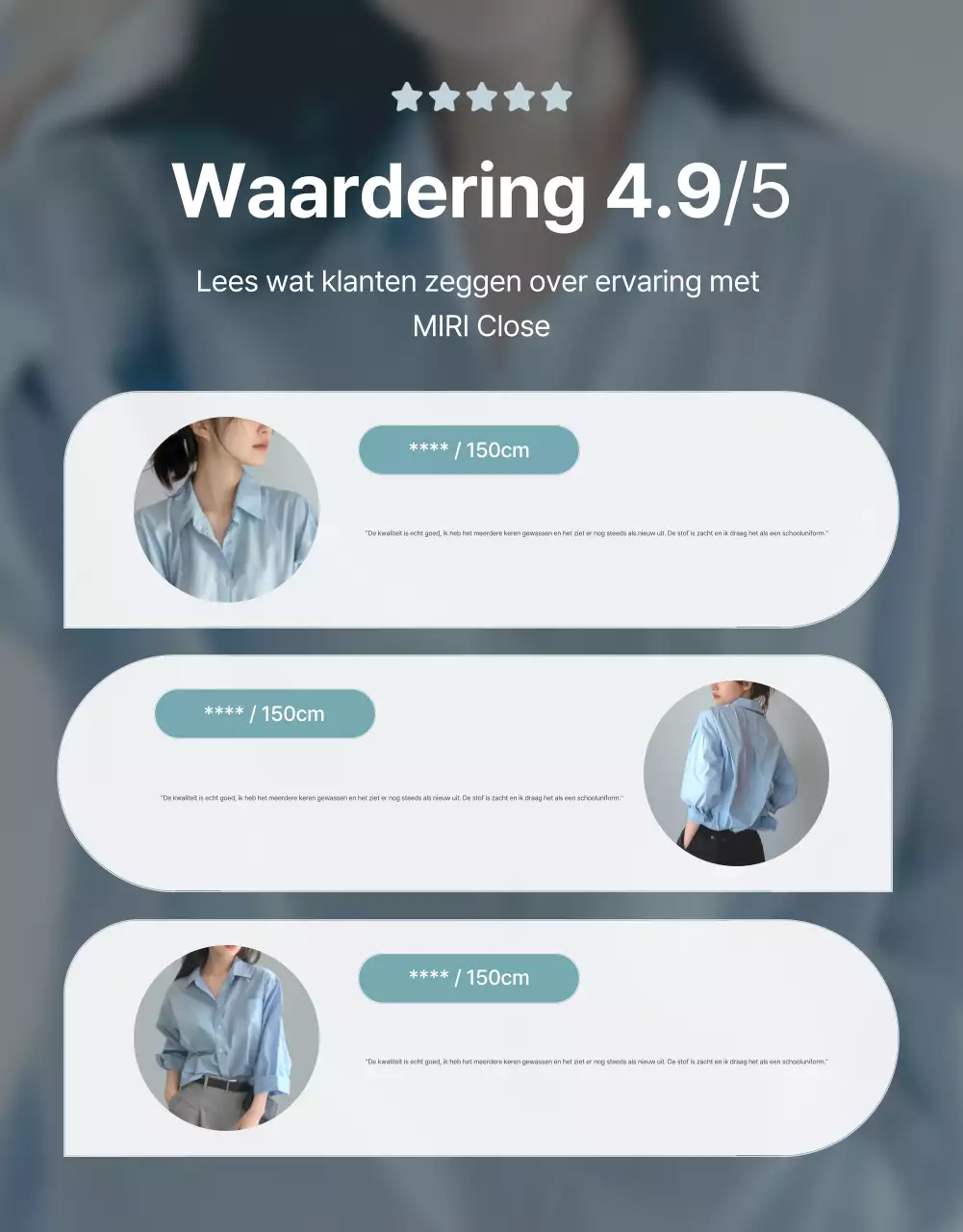 Promoot een minimalistisch mode-evenement in lichtblauw en grijs