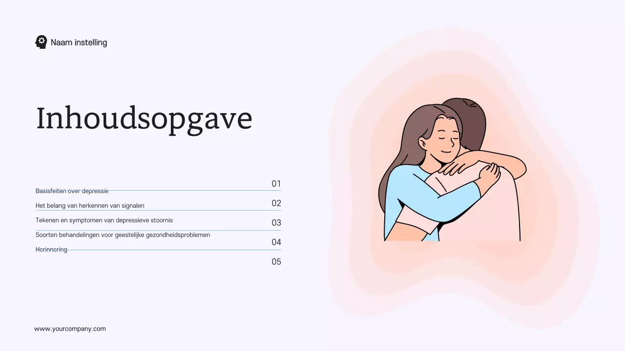 Blauw Wit Modern Studiemateriaal Geestelijke Gezondheid en Therapie