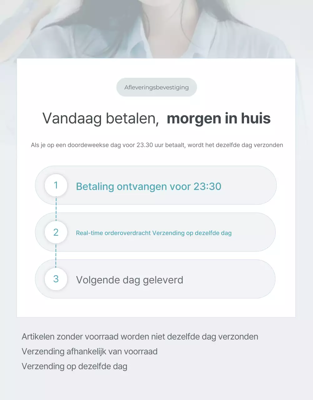 Bevorder lichtblauwe en grijze minimalistische modebegeleiding en voorzorgsmaatregelen