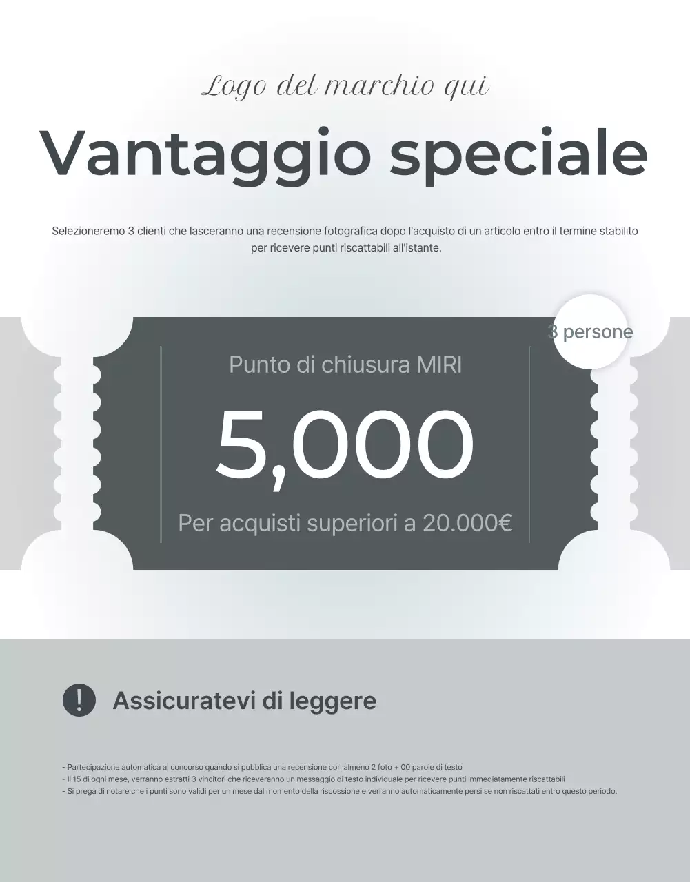 Promuovere un evento di rassegna di moda minimalista in azzurro e grigio