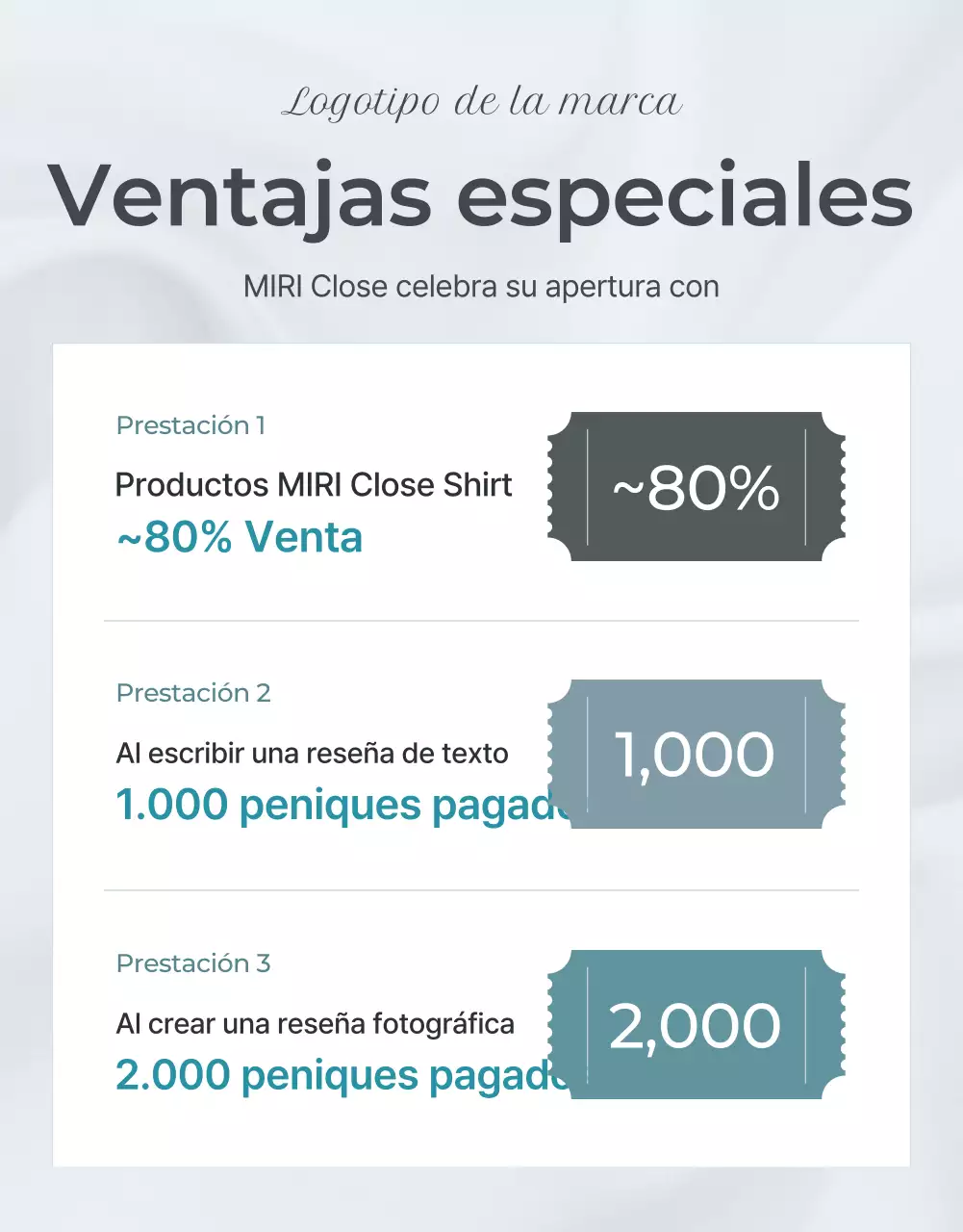 Promueva un evento de revisión de moda minimalista en azul claro y gris