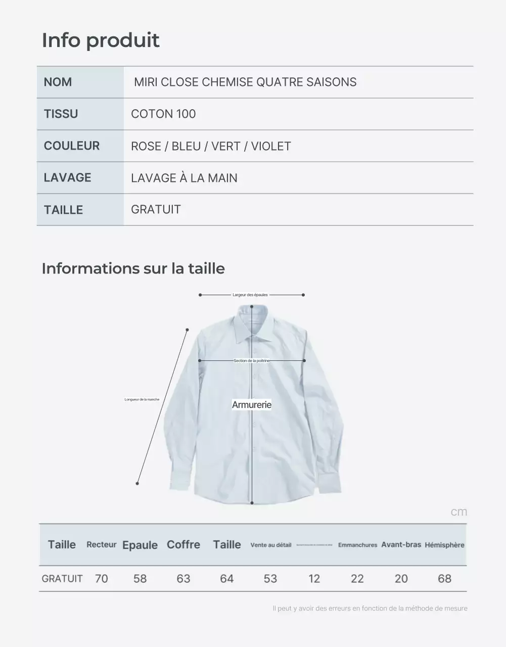 Promouvoir une page d'information minimaliste sur la mode en bleu clair et en gris