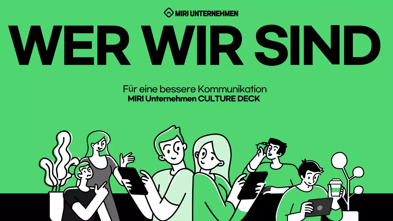 Eine Einführung in das grüne, trendige Unternehmenskulturdeck