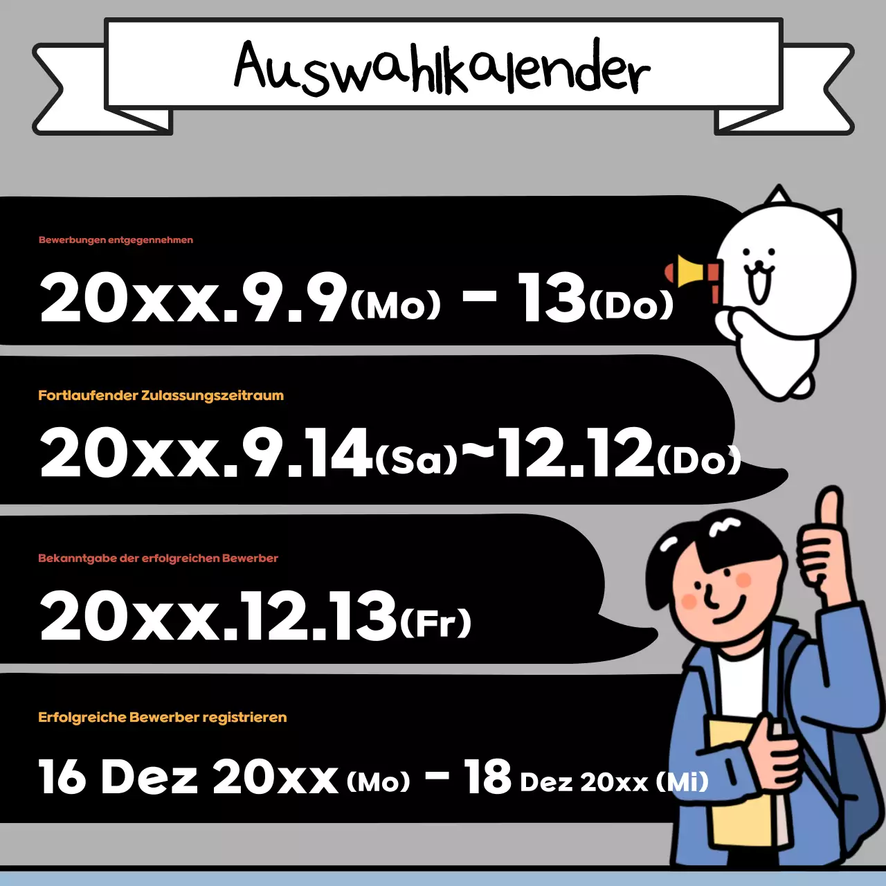 Beige-schwarze Pop-Art für die Hochschulwerbung