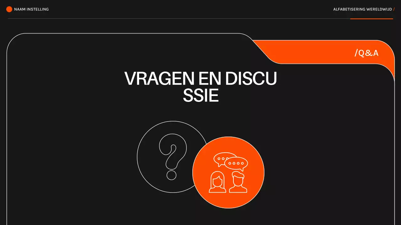 Oranje Zwart Modern alfabetisme over de hele wereld Lesmateriaal