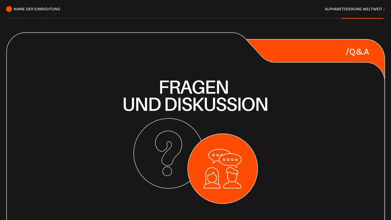 Orange Black Modern Literacy Around the World Vortragsmaterial